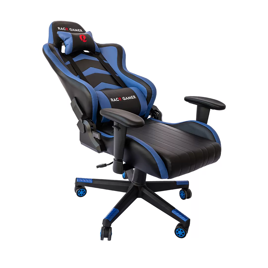 Cadeira PC Gamer Racer Profissional - Preto / Azul. A melhor cadeira PC Gamer. Qualidade excepcional!