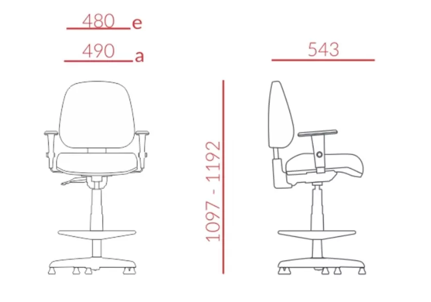 Cadeira Premium Ergonômica Back System Aro Caixa l Braços com Regulagem - Nr17