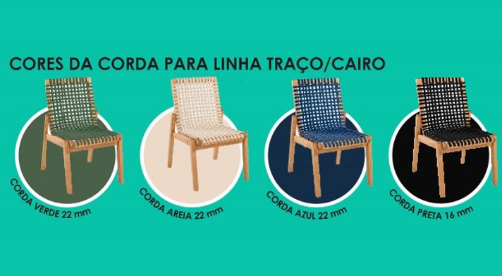 Sofá em Madeira 2 Lugares Corda Areia | Linha Traço - Alt. 0,83 cm X Larg. 1,19 cm X Prof. 0,72 cm - Espaço Casa e Jardim