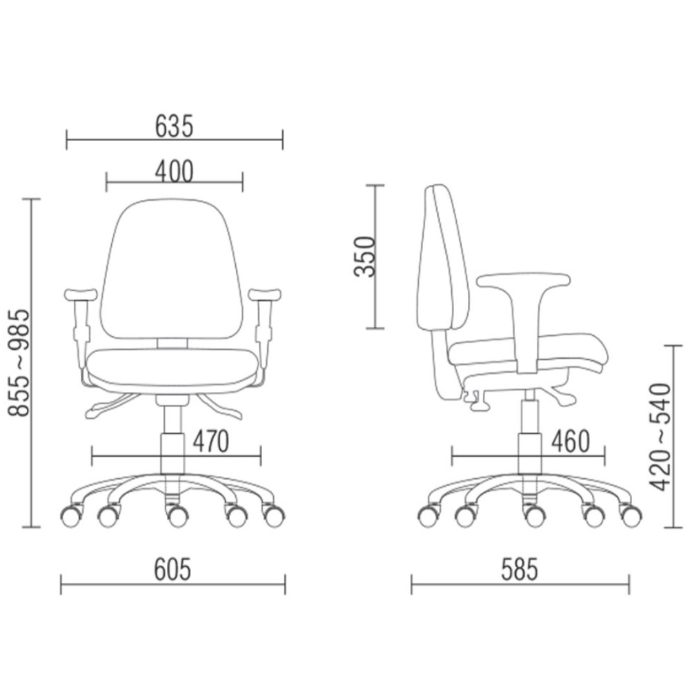 Cadeira para Escritório Ergonômica Sky Diretor I Sem Braços - Back System Evolution | Certificada Abnt