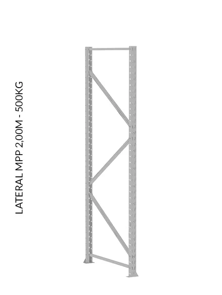 Kit 3,80M Mini Porta Pallet 2,00 X 3,80 X 0,80 - 500 Kg por Nível