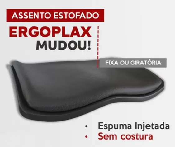 Carteira com prancheta fixa lateral Ergoplax - Conjunto ADULTO *assento estofado