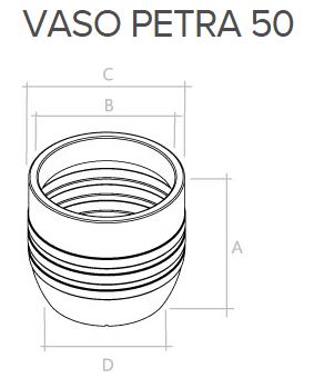 Vaso em Polietileno - Petra 50 - B49cm x A50cm